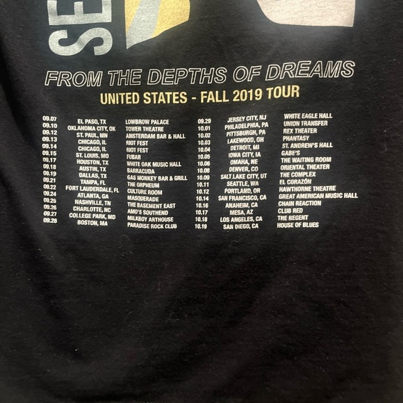 Senses Fail From The Depths of Dream 2019 Tour T-Shirt - Picture 2 of 5